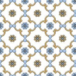 stamped stories floral refrain yellow blue