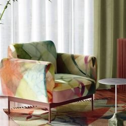 tinted garden concept armchair and rug