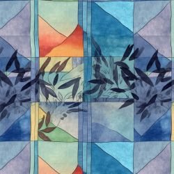 tinted garden glasshouse bloom red blue