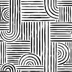 tribal crayola raked black white