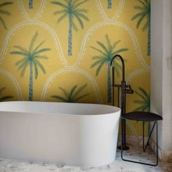 tropical days concept bathroom wallpaper