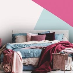 wallscapes concept tri block magenta blue