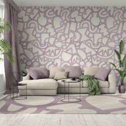 wanderline garden concept rug wallpaper shape theory lavender