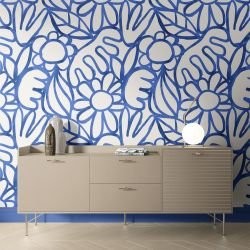 wanderline garden concept wallpaper lineplay floral indigo