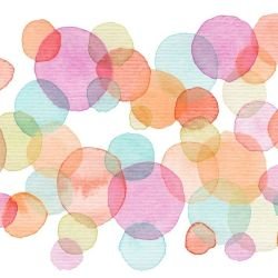 watercolour circle bubbles bright