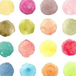 watercolour painted dots tonal