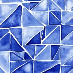watercolour triangle pieces blue