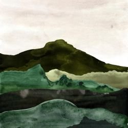 waves of earth dreamscape hills no sun dark green