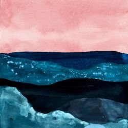 waves of earth dusky tides blues no sun