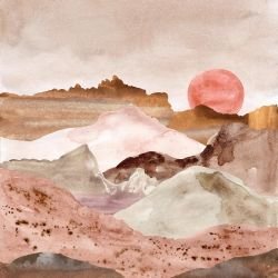 waves of earth mountain terrain amber