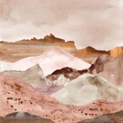 waves of earth mountain terrain no sun amber