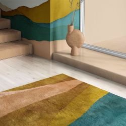 landscape wanders concept rug waves coast