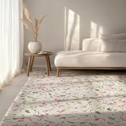 lost in the tropics concept rug linear waves white