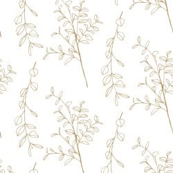 leaf outlines leaflets gold white