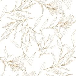leaf outlines weeping willow gold white